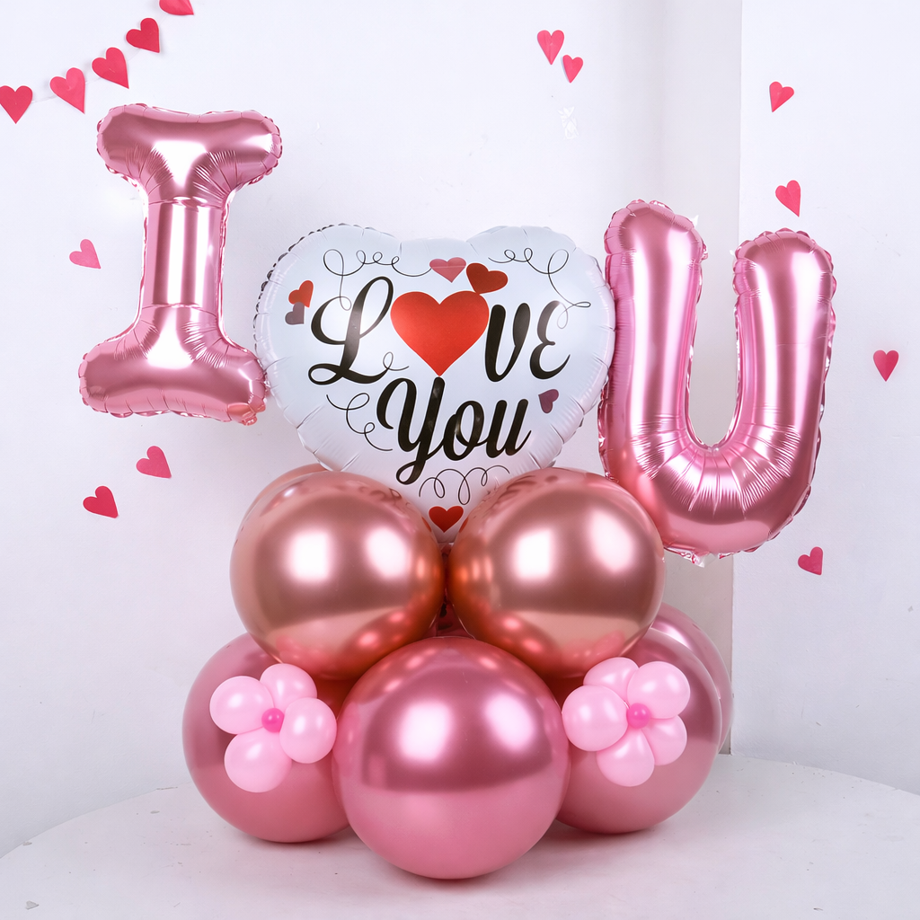 Blush Love Bloom Balloon Arrangement